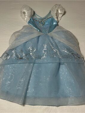 Girls' Light Blue Cinderella Sparkle Princess Costume Dress